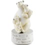 AIDLNS Mom and Daughter Birthday Gifts, Dad and Daughter Son Polar Bear Musical Sculpture Family Figurine, Mother Day Birthday Gift for Mum Daddy Music Box Play You are My Sunshine