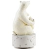 AIDLNS Mom and Daughter Birthday Gifts, Dad and Daughter Son Polar Bear Musical Sculpture Family Figurine, Mother Day Birthday Gift for Mum Daddy Music Box Play You are My Sunshine