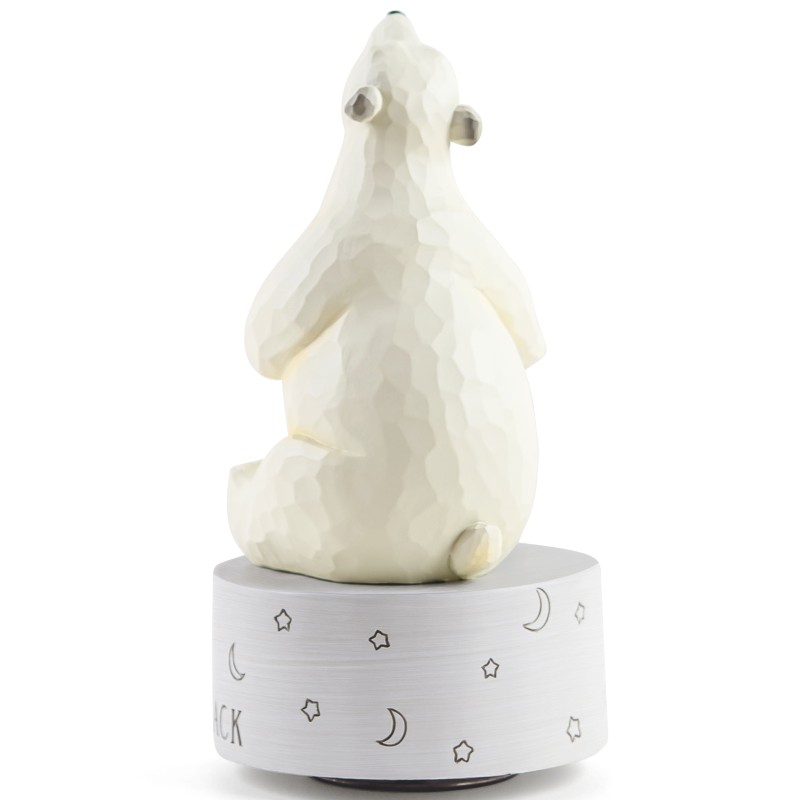 AIDLNS Polar Bear Music Box Figurine, Sculpted Hand-Painted Musical Figure Gifts, for Daughter Granddaughter Grandson Birthday Anniversary, Plays You are My Sunshine Tune