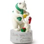 AIDLNS Christmas Polar Bear I Love You More Than Christmas-Theme Music Box, Handmade Sculpture Figurines Musical, Plays Silent Night Tune, Heartwarming Holiday Decoration for Family
