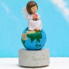 AIDLNS Hand Painted Angel Figurines Music Box - Unique Earth Design with Peace on Earth Engraving, Plays Tales from The Vienna Woods Melody, Ideal Birthday, Anniversary AIDLNS Hand Painted Angel Figurines Music Box - Unique Earth Design with Peace on Earth Engraving, Plays Tales from The Vienna Woods Melody, Ideal Birthday, Anniversary