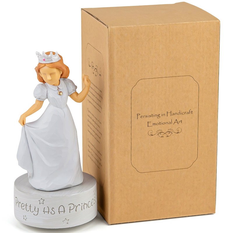 AIDLNS First Communion Gift for Girls, Pretty as a Princess Girl Music Box Gift, Birthday Anniversary for Girlfriend Wife Musical Figurine Plays Somewhere Over The Rainbow Tune AIDLNS First Communion Gift for Girls, Pretty as a Princess Girl Music Box Gift, Birthday Anniversary for Girlfriend Wife Musical Figurine Plays Somewhere Over The Rainbow Tune