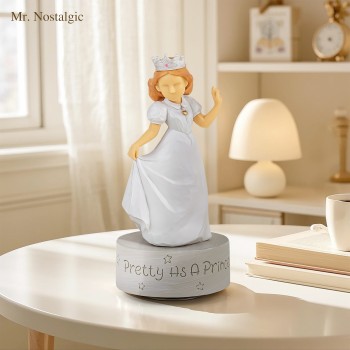 AIDLNS First Communion Gift for Girls, Pretty as a Princess Girl Music Box Gift, Birthday Anniversary for Girlfriend Wife Musical Figurine Plays Somewhere Over The Rainbow Tune
