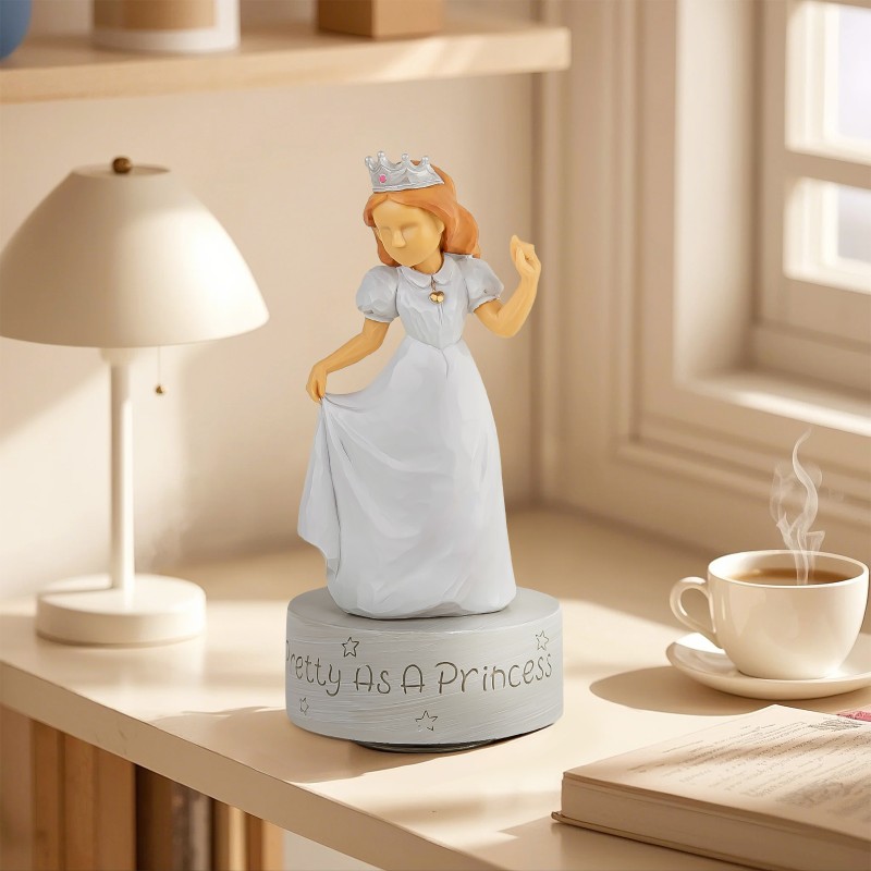AIDLNS First Communion Gift for Girls, Pretty as a Princess Girl Music Box Gift, Birthday Anniversary for Girlfriend Wife Musical Figurine Plays Somewhere Over The Rainbow Tune AIDLNS First Communion Gift for Girls, Pretty as a Princess Girl Music Box Gift, Birthday Anniversary for Girlfriend Wife Musical Figurine Plays Somewhere Over The Rainbow Tune