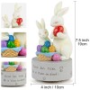 AIDLNS Easter Rabbit Music Box Figurine, Bunny with Eggs Musical Sculpted Hand-Painted Figurines Easter for Daughter Son Friends AIDLNS Easter Rabbit Music Box Figurine, Bunny with Eggs Musical Sculpted Hand-Painted Figurines Easter for Daughter Son Friends