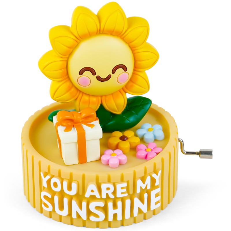 You Are My Sunshine Music Box Sunflower Gift, Resin 3D Design with Flowers, Innovative Gifts for Wife Girlfriend Grandma Mom Daughter Anniversary Birthday Valentine Christmas Keepsake You Are My Sunshine Music Box Sunflower Gift, Resin 3D Design with Flowers, Innovative Gifts for Wife Girlfriend Grandma Mom Daughter Anniversary Birthday Valentine Christmas Keepsake