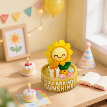 You Are My Sunshine Music Box Sunflower Gift, Resin 3D Design with Flowers, Innovative Gifts for Wife Girlfriend Grandma Mom Daughter Anniversary Birthday Valentine Christmas Keepsake