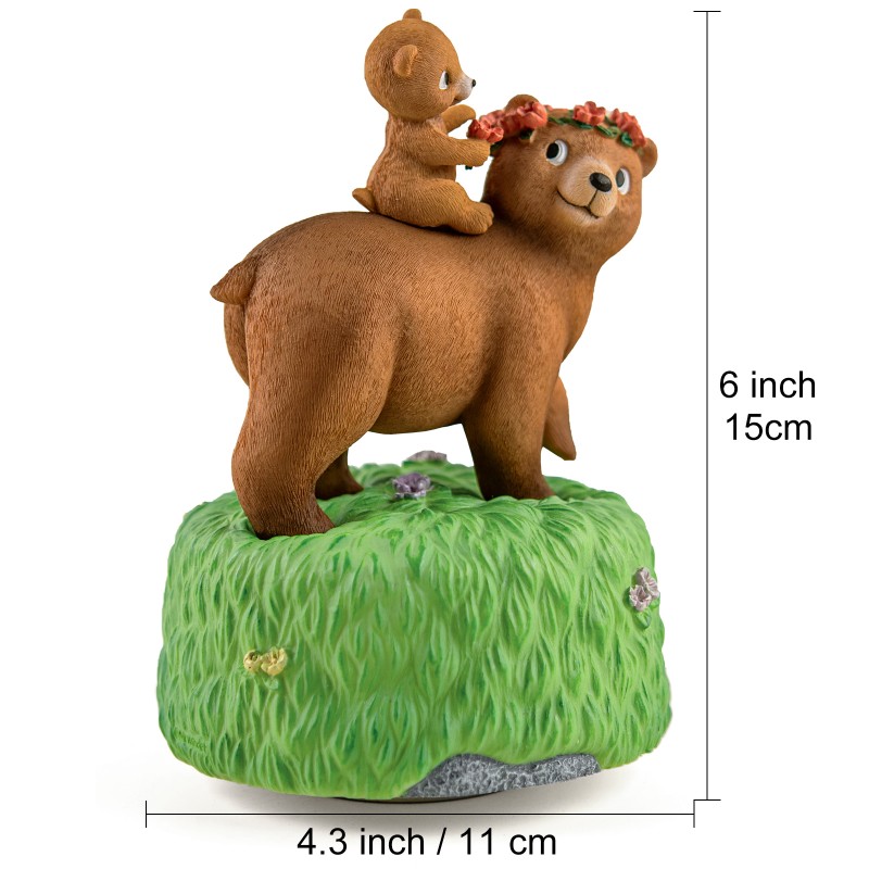 Mom and Daughter Bear Music Box Play You Are My Sunshine, Hand-Painted Musical Figurine Birthday Mother’s Day Home Ornament Mom and Daughter Bear Music Box Play You Are My Sunshine, Hand-Painted Musical Figurine Birthday Mother’s Day Home Ornament