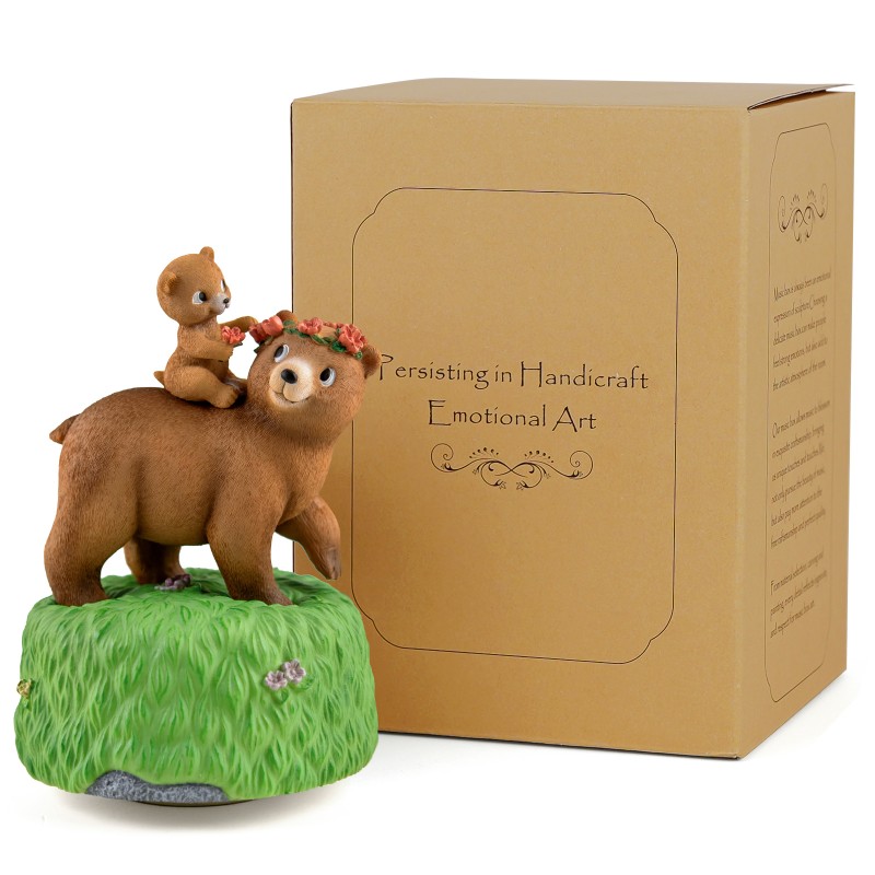 Mom and Daughter Bear Music Box Play You Are My Sunshine, Hand-Painted Musical Figurine Birthday Mother’s Day Home Ornament Mom and Daughter Bear Music Box Play You Are My Sunshine, Hand-Painted Musical Figurine Birthday Mother’s Day Home Ornament