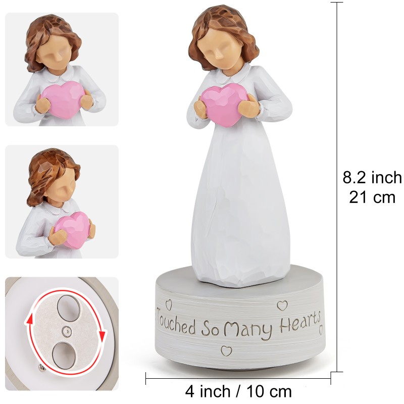 AIDLNS Music Box for Girls Women, Mother Day Anniversary Friendship Birthday Gift for Daughter Girlfriend Sister, Love Heart Musical Figurine Plays Love Will Keep Us Together AIDLNS Music Box for Girls Women, Mother Day Anniversary Friendship Birthday Gift for Daughter Girlfriend Sister, Love Heart Musical Figurine Plays Love Will Keep Us Together
