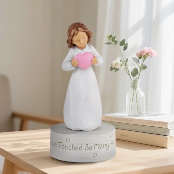 AIDLNS Music Box for Girls Women, Mother Day Anniversary Friendship Birthday Gift for Daughter Girlfriend Sister, Love Heart Musical Figurine Plays Love Will Keep Us Together