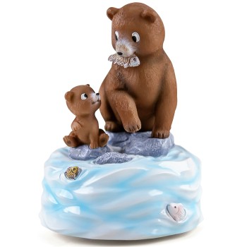 Father and Daughter Figurine Music Box - Hand-Painted Musical Figurine Plays What a Wonderful World, Birthday, Father’s Day Ornament