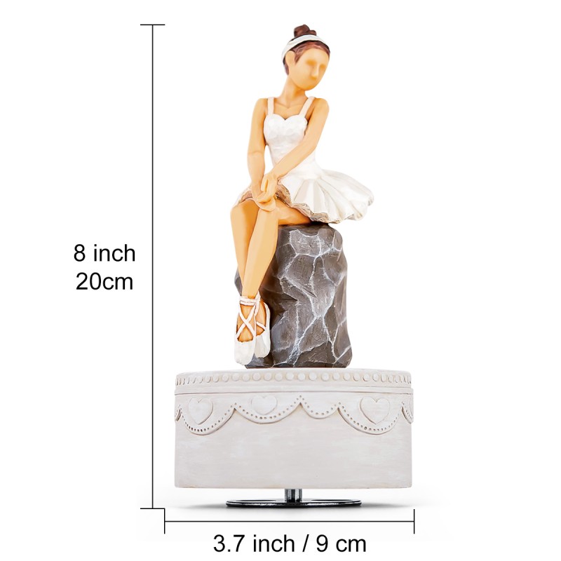 AIDLNS Ballerina Music Box Figurine Gift - Rotating Ballet Dancer Statue Musical Box Sculpted Hand-Painted Figure Birthday Gift for Daughter Girls Girlfriend Wife Play Swan Lake (Ballet Dream) AIDLNS Ballerina Music Box Figurine Gift - Rotating Ballet Dancer Statue Musical Box Sculpted Hand-Painted Figure Birthday Gift for Daughter Girls Girlfriend Wife Play Swan Lake (Ballet Dream)
