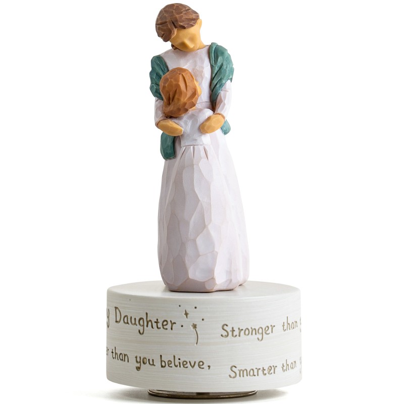 Music Box Gift for Daughter, Mom and Daughter Figurine Sculpted Hand-Painted Statue Figure Musical Gifts to Daughter from Mom Birthday Play Always with Me (Maternal Love) Music Box Gift for Daughter, Mom and Daughter Figurine Sculpted Hand-Painted Statue Figure Musical Gifts to Daughter from Mom Birthday Play Always with Me (Maternal Love)