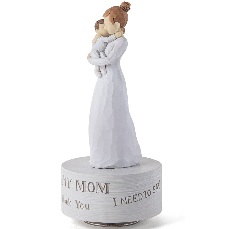 AIDLNS Music Box Gift for Mom Figurine, Mum and Baby Sculpted State Hand-Painted Collectible Figurine Musical Mother Day Birthday Christmas for Mom Plays Castle in The Sky AIDLNS Music Box Gift for Mom Figurine, Mum and Baby Sculpted State Hand-Painted Collectible Figurine Musical Mother Day Birthday Christmas for Mom Plays Castle in The Sky