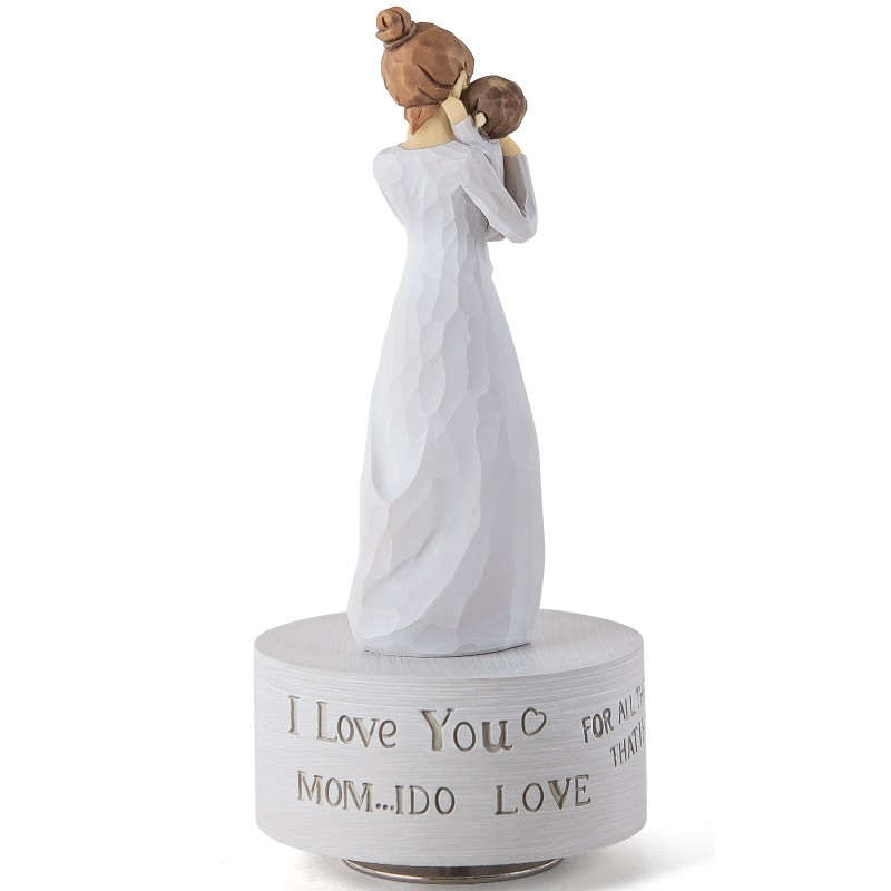 AIDLNS Music Box Gift for Mom Figurine, Mum and Baby Sculpted State Hand-Painted Collectible Figurine Musical Mother Day Birthday Christmas for Mom Plays Castle in The Sky AIDLNS Music Box Gift for Mom Figurine, Mum and Baby Sculpted State Hand-Painted Collectible Figurine Musical Mother Day Birthday Christmas for Mom Plays Castle in The Sky