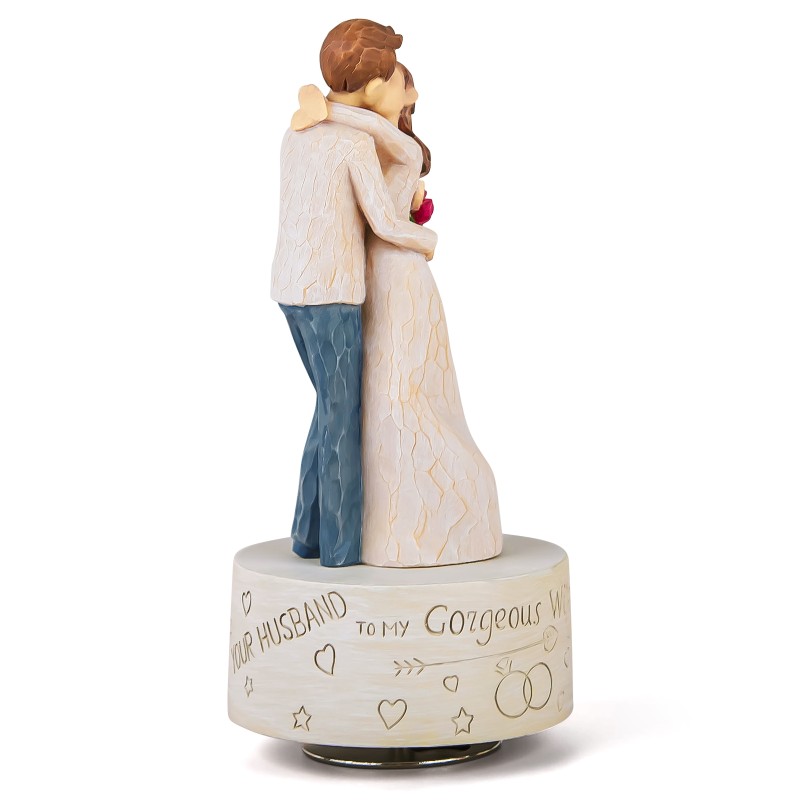 Music Box Gift for Wife Figurine, Husband and Wife Kiss Figure Sculpted Hand-Painted Collectible Birthday Mother Day Christmas Anniversary Musical Box Play Can't Help Falling in Love Music Box Gift for Wife Figurine, Husband and Wife Kiss Figure Sculpted Hand-Painted Collectible Birthday Mother Day Christmas Anniversary Musical Box Play Can't Help Falling in Love