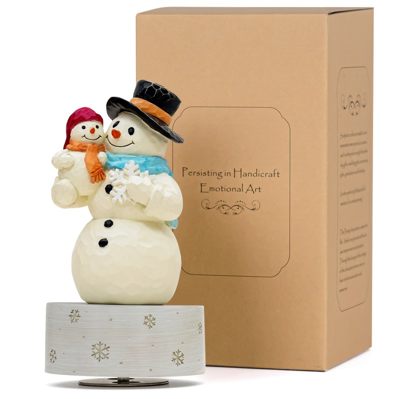 Handcrafted Snowman Music Figurine,Sculpted Hand-Painted Music box,Christmas Home Decor Gifts for Family or Friends,Holiday Ornament Decoration,Rustic Tabletop Display,Plays a Classic Winter Tune Handcrafted Snowman Music Figurine,Sculpted Hand-Painted Music box,Christmas Home Decor Gifts for Family or Friends,Holiday Ornament Decoration,Rustic Tabletop Display,Plays a Classic Winter Tune