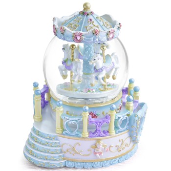 Carousel Horse Music Box Gifts - Merry Go Round Snow Globe for Girls Women Wife Mom Daughter Valentine Anniversary Christmas Birthday Present Play You are My Sunshine