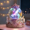 Carousel Horse Gift Music Boxes with Lights, Merry Go Round Unicorn Snow Globe for Mom Girls Wife Daughter Christmas Birthday Anniversary Present Play Castle in The Sky Carousel Horse Gift Music Boxes with Lights, Merry Go Round Unicorn Snow Globe for Mom Girls Wife Daughter Christmas Birthday Anniversary Present Play Castle in The Sky