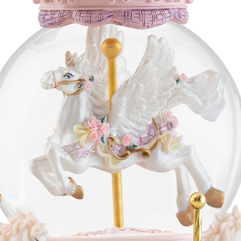 Carousel Horse Gift Music Boxes with Lights, Merry Go Round Unicorn Snow Globe for Mom Girls Wife Daughter Christmas Birthday Anniversary Present Play Castle in The Sky Carousel Horse Gift Music Boxes with Lights, Merry Go Round Unicorn Snow Globe for Mom Girls Wife Daughter Christmas Birthday Anniversary Present Play Castle in The Sky