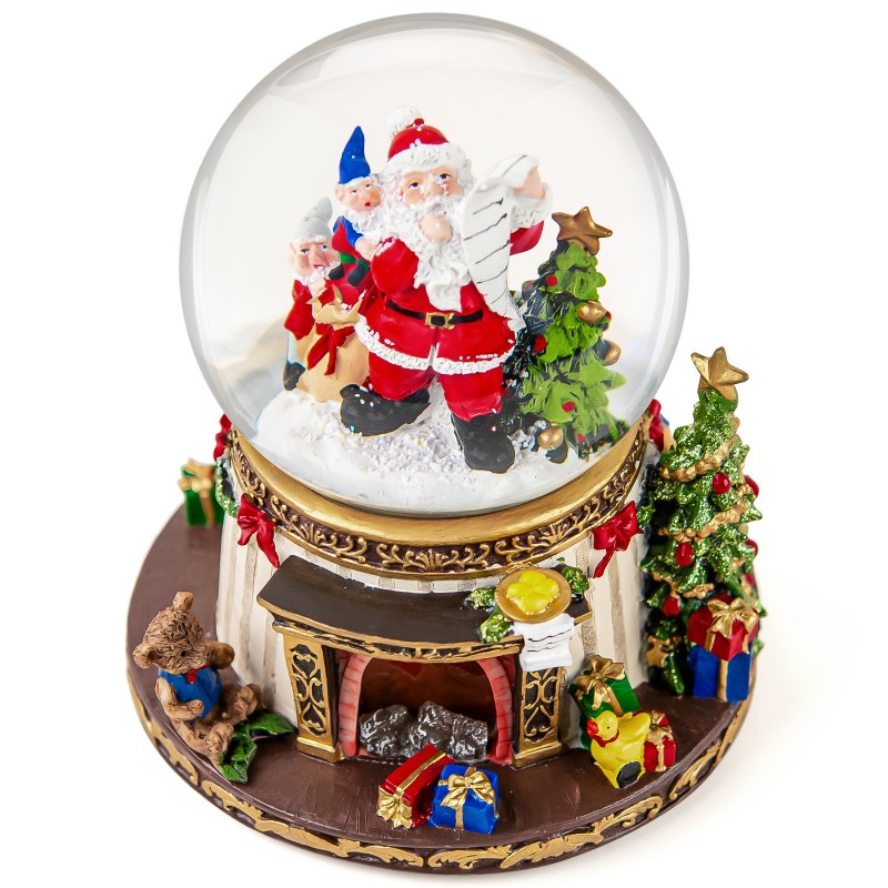 Santa Claus Fireplace Musical Snow Globe,Automatic Snowfall & Fireplace Flame Music Box,Christmas Home Decoration,Ideal Gifts for Family, Girlfriend, Friends,Plays 8 Classic Christmas Tunes Santa Claus Fireplace Musical Snow Globe,Automatic Snowfall & Fireplace Flame Music Box,Christmas Home Decoration,Ideal Gifts for Family, Girlfriend, Friends,Plays 8 Classic Christmas Tunes