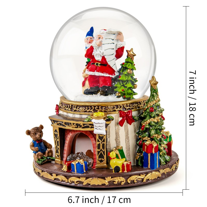 Santa Claus Fireplace Musical Snow Globe,Automatic Snowfall & Fireplace Flame Music Box,Christmas Home Decoration,Ideal Gifts for Family, Girlfriend, Friends,Plays 8 Classic Christmas Tunes Santa Claus Fireplace Musical Snow Globe,Automatic Snowfall & Fireplace Flame Music Box,Christmas Home Decoration,Ideal Gifts for Family, Girlfriend, Friends,Plays 8 Classic Christmas Tunes