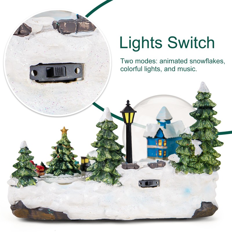 Christmas Village Snow Globe with Rotating Train Music Box, Automatic Snowfall, Colorful Lights - Perfect Christmas Home Decor, Ideal for Family, Friends, Plays 8 Christmas Melodies Christmas Village Snow Globe with Rotating Train Music Box, Automatic Snowfall, Colorful Lights - Perfect Christmas Home Decor, Ideal for Family, Friends, Plays 8 Christmas Melodies