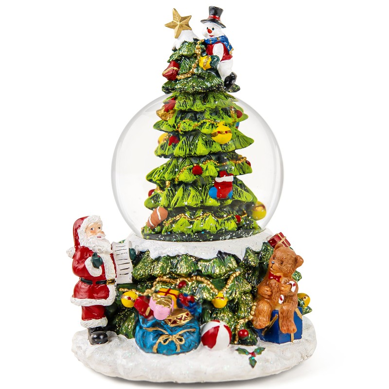 Christmas Tree Snow Globe Santa Claus Music Box,Colors Light Up Holiday Decoration, Automatic Snowfall,Perfect Christmas Decorations and Gifts for Family,Friends, Plays 8 Classic Christmas Melodies Christmas Tree Snow Globe Santa Claus Music Box,Colors Light Up Holiday Decoration, Automatic Snowfall,Perfect Christmas Decorations and Gifts for Family,Friends, Plays 8 Classic Christmas Melodies