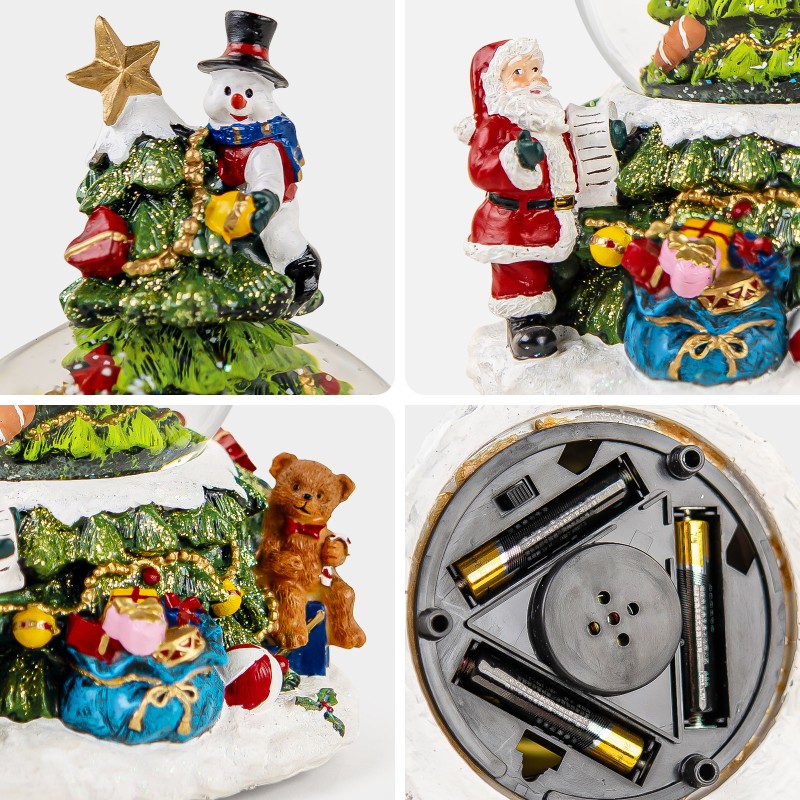 Christmas Tree Snow Globe Santa Claus Music Box,Colors Light Up Holiday Decoration, Automatic Snowfall,Perfect Christmas Decorations and Gifts for Family,Friends, Plays 8 Classic Christmas Melodies Christmas Tree Snow Globe Santa Claus Music Box,Colors Light Up Holiday Decoration, Automatic Snowfall,Perfect Christmas Decorations and Gifts for Family,Friends, Plays 8 Classic Christmas Melodies