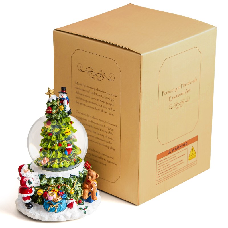 Christmas Tree Snow Globe Santa Claus Music Box,Colors Light Up Holiday Decoration, Automatic Snowfall,Perfect Christmas Decorations and Gifts for Family,Friends, Plays 8 Classic Christmas Melodies Christmas Tree Snow Globe Santa Claus Music Box,Colors Light Up Holiday Decoration, Automatic Snowfall,Perfect Christmas Decorations and Gifts for Family,Friends, Plays 8 Classic Christmas Melodies