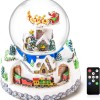 Musical Rotating Santa Claus Flying Over Village,Automatic Snowfall,Train, Christmas Snow Globe Music Box Gifts, for Women Wife Mom Girlfriend Daughter, Xmas Present,Plays 48 Classic Christmas Carols Musical Rotating Santa Claus Flying Over Village,Automatic Snowfall,Train, Christmas Snow Globe Music Box Gifts, for Women Wife Mom Girlfriend Daughter, Xmas Present,Plays 48 Classic Christmas Carols