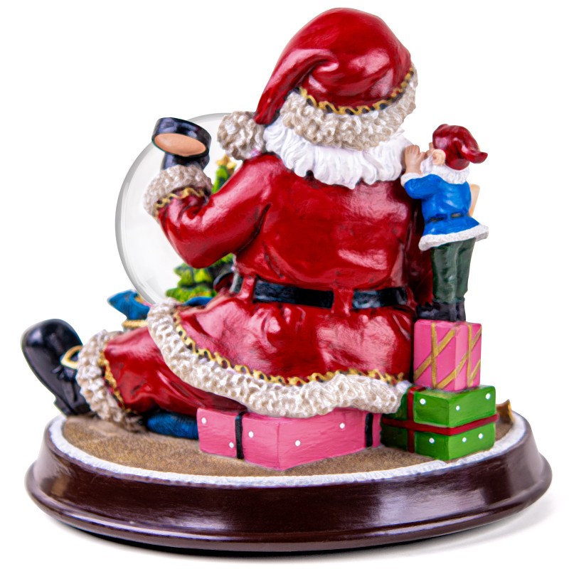 Santa Claus and Gift Pile Music Snow Globe Figurines,Color Lights & Snowfall Effect Music Box, Decoration for Home, Plays 8 Classic Christmas Songs Santa Claus and Gift Pile Music Snow Globe Figurines,Color Lights & Snowfall Effect Music Box, Decoration for Home, Plays 8 Classic Christmas Songs