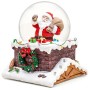 Clearance Christmas Santa Claus on Chimney Musical Snow Globe,A utomatic Snowfall Music Box,Color Lights,Festive Holiday Ornament Gifts for Families Friends Plays 14 Classic Christmas Carols