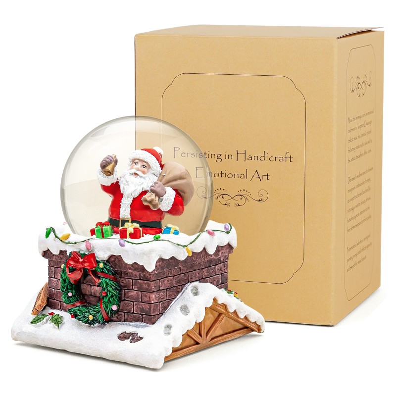 Clearance Christmas Santa Claus on Chimney Musical Snow Globe,A utomatic Snowfall Music Box,Color Lights,Festive Holiday Ornament Gifts for Families Friends Plays 14 Classic Christmas Carols Clearance Christmas Santa Claus on Chimney Musical Snow Globe,A utomatic Snowfall Music Box,Color Lights,Festive Holiday Ornament Gifts for Families Friends Plays 14 Classic Christmas Carols