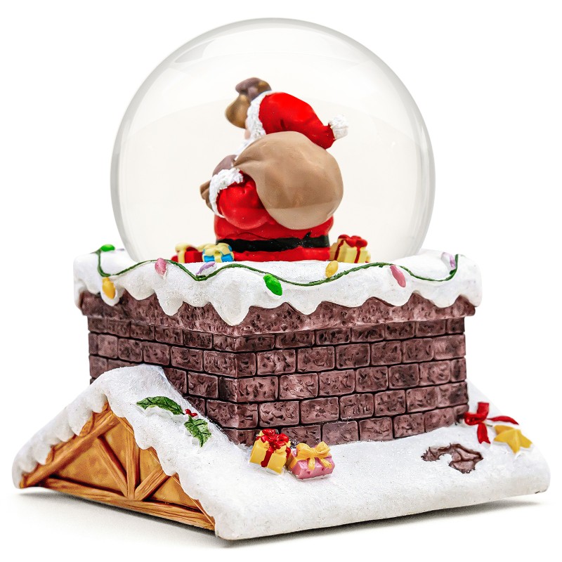 Clearance Christmas Santa Claus on Chimney Musical Snow Globe,A utomatic Snowfall Music Box,Color Lights,Festive Holiday Ornament Gifts for Families Friends Plays 14 Classic Christmas Carols Clearance Christmas Santa Claus on Chimney Musical Snow Globe,A utomatic Snowfall Music Box,Color Lights,Festive Holiday Ornament Gifts for Families Friends Plays 14 Classic Christmas Carols