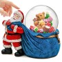 Christmas Santa Claus Musical Snow Globe Clearance, Automatic Snowfall, Dual Mode Lighting Perfect, Xmas Present for Families Friends Love Ones,Plays 14 Christmas Carols
