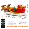 Christmas Snow Globes Clearance, Santa Claus Reindeer Sleigh Automatic Snowfall Music Box with Colourful Lights, Xmas Present Gifts for Family, Friends, Plays 48 Classic Christmas Melodies Christmas Snow Globes Clearance, Santa Claus Reindeer Sleigh Automatic Snowfall Music Box with Colourful Lights, Xmas Present Gifts for Family, Friends, Plays 48 Classic Christmas Melodies