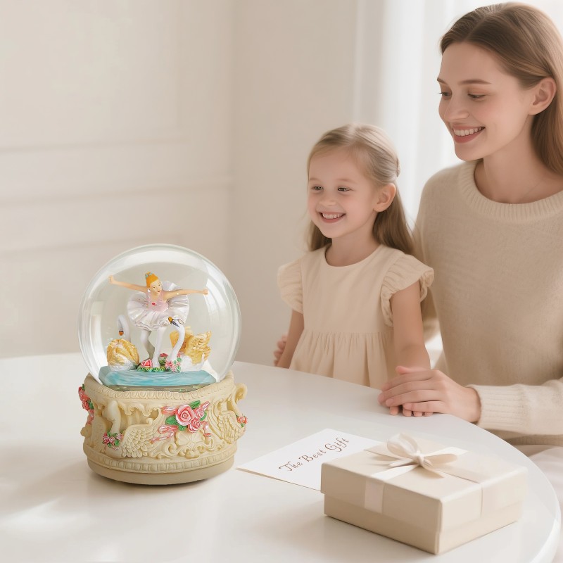Ballerina Snow Globe Music Box, Ballet Gifts for Girlfriend Wife Girls Daughter Mother Day Birthday Christmas Anniversary Musical Box with Light Play Swan Lake Ballerina Snow Globe Music Box, Ballet Gifts for Girlfriend Wife Girls Daughter Mother Day Birthday Christmas Anniversary Musical Box with Light Play Swan Lake