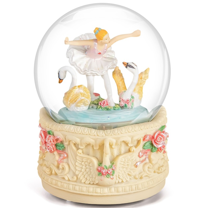 Ballerina Snow Globe Music Box, Ballet Gifts for Girlfriend Wife Girls Daughter Mother Day Birthday Christmas Anniversary Musical Box with Light Play Swan Lake Ballerina Snow Globe Music Box, Ballet Gifts for Girlfriend Wife Girls Daughter Mother Day Birthday Christmas Anniversary Musical Box with Light Play Swan Lake