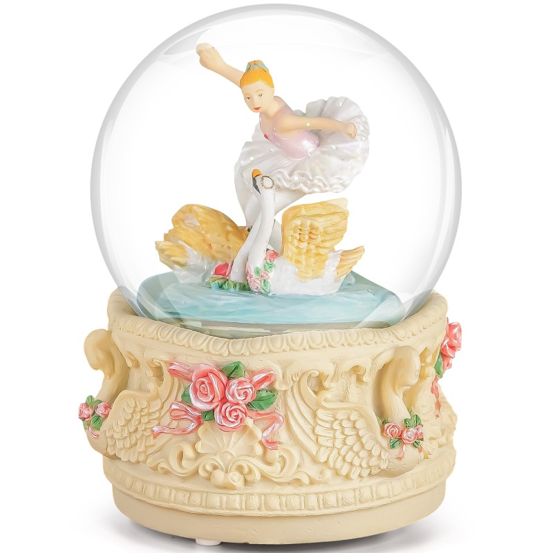 Ballerina Snow Globe Music Box, Ballet Gifts for Girlfriend Wife Girls Daughter Mother Day Birthday Christmas Anniversary Musical Box with Light Play Swan Lake Ballerina Snow Globe Music Box, Ballet Gifts for Girlfriend Wife Girls Daughter Mother Day Birthday Christmas Anniversary Musical Box with Light Play Swan Lake