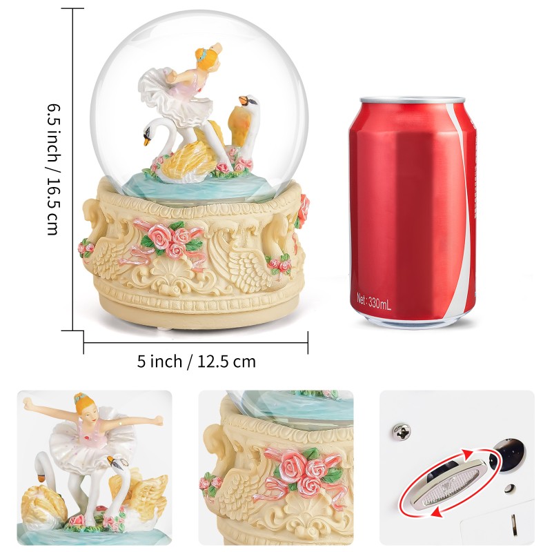 Ballerina Snow Globe Music Box, Ballet Gifts for Girlfriend Wife Girls Daughter Mother Day Birthday Christmas Anniversary Musical Box with Light Play Swan Lake Ballerina Snow Globe Music Box, Ballet Gifts for Girlfriend Wife Girls Daughter Mother Day Birthday Christmas Anniversary Musical Box with Light Play Swan Lake