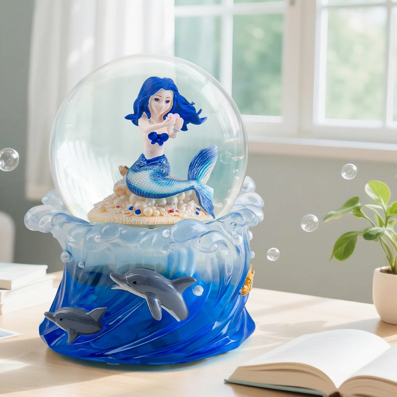 Mermaid Snow Globe Music Box, Ocean Theme Birthday Gift for Girls Daughter Girlfriend Wife Women Mother Day Anniversary Musical Box with Light Play You are My Sunshine Mermaid Snow Globe Music Box, Ocean Theme Birthday Gift for Girls Daughter Girlfriend Wife Women Mother Day Anniversary Musical Box with Light Play You are My Sunshine