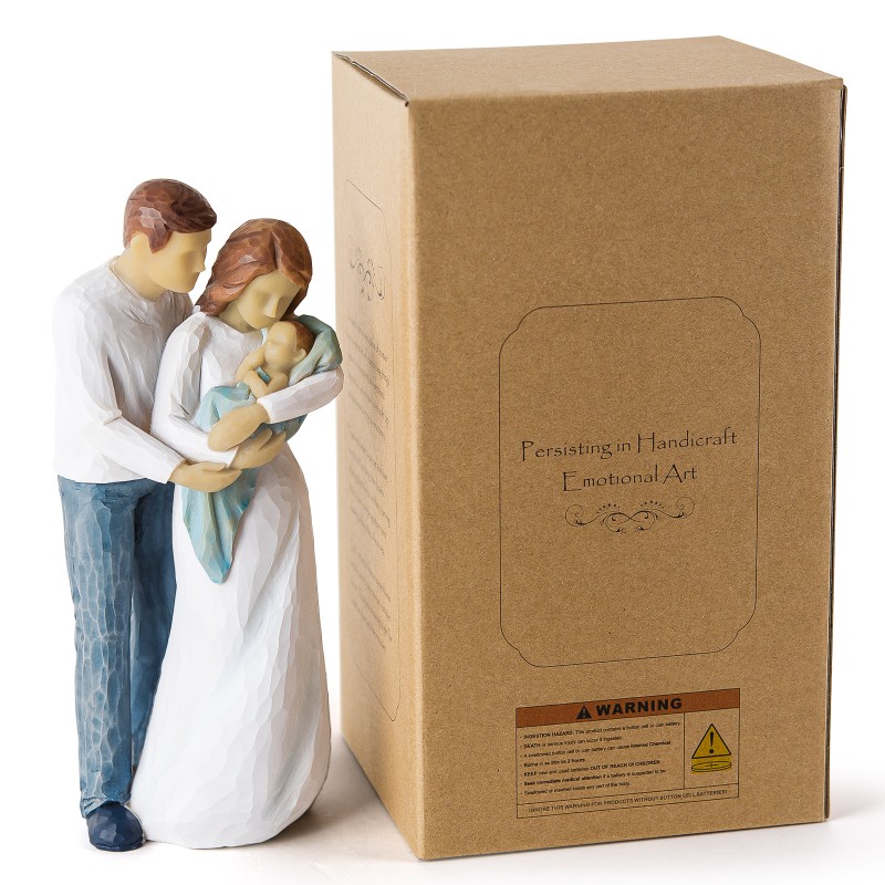 AIDLNS Family of 3 Figurine, Sculpted Hand-Painted Statue Joy of Family Figurine Collectible Keepsake Gifts for Birthdays Christmas Mother's Day Newborn Gift Home Decoration AIDLNS Family of 3 Figurine, Sculpted Hand-Painted Statue Joy of Family Figurine Collectible Keepsake Gifts for Birthdays Christmas Mother's Day Newborn Gift Home Decoration
