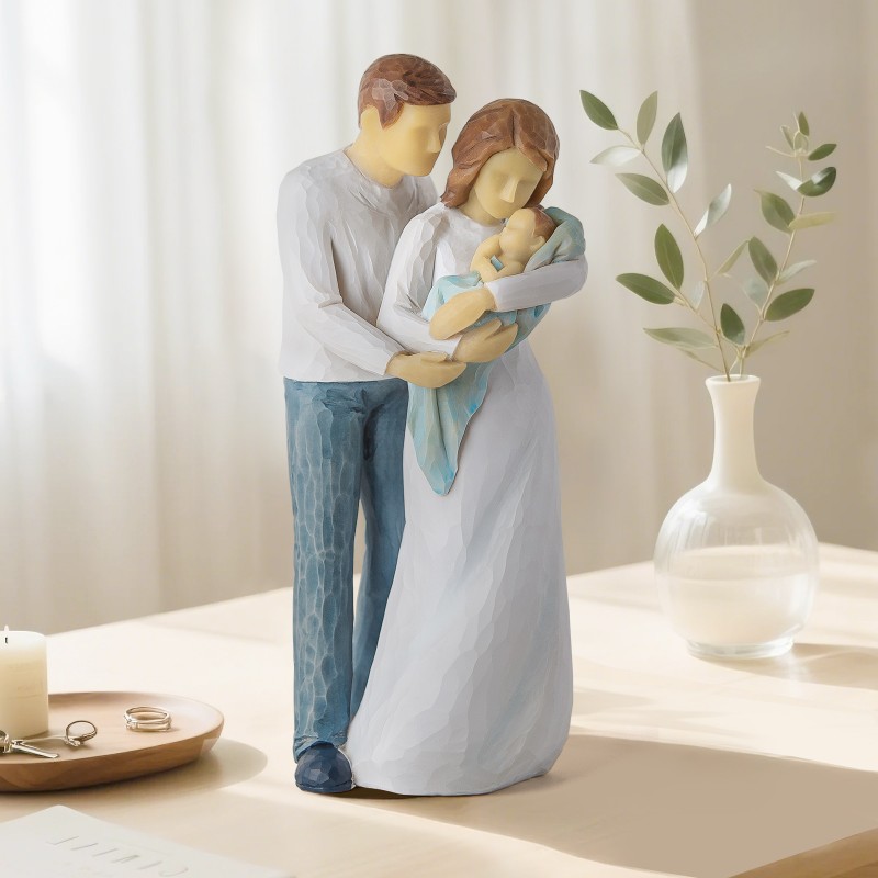 AIDLNS Family of 3 Figurine, Sculpted Hand-Painted Statue Joy of Family Figurine Collectible Keepsake Gifts for Birthdays Christmas Mother's Day Newborn Gift Home Decoration AIDLNS Family of 3 Figurine, Sculpted Hand-Painted Statue Joy of Family Figurine Collectible Keepsake Gifts for Birthdays Christmas Mother's Day Newborn Gift Home Decoration