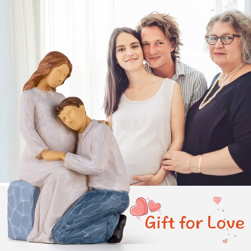 AIDLNS - Figuritas para embarazo, regalo para esposa, estatua de embarazo, regalo para el nuevo bebé, marido, nuera, primera, madre, padre, día de San Valentín AIDLNS - Figuritas para embarazo, regalo para esposa, estatua de embarazo, regalo para el nuevo bebé, marido, nuera, primera, madre, padre, día de San Valentín