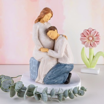 AIDLNS - Figuritas para embarazo, regalo para esposa, estatua de embarazo, regalo para el nuevo bebé, marido, nuera, primera, madre, padre, día de San Valentín