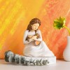 AIDLNS Girl and Dog Figurines Gift, Hand Sculpture Pet Loss of Dog Puppy Birthday for Dog Lovers AIDLNS Girl and Dog Figurines Gift, Hand Sculpture Pet Loss of Dog Puppy Birthday for Dog Lovers