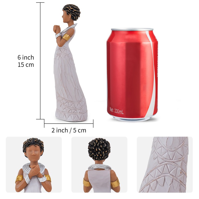 Elegant Hand-Painted African-Inspired Woman Figurine,Darker Skin Lady Collectible Sculpture for Home Decor,Inspirational Gift for Women,Perfect for Mother’s Day,Birthday,Anniversary,Special Occasions Elegant Hand-Painted African-Inspired Woman Figurine,Darker Skin Lady Collectible Sculpture for Home Decor,Inspirational Gift for Women,Perfect for Mother’s Day,Birthday,Anniversary,Special Occasions