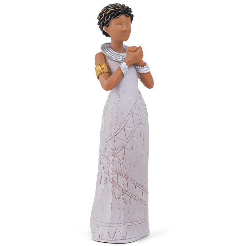 Elegant Hand-Painted African-Inspired Woman Figurine,Darker Skin Lady Collectible Sculpture for Home Decor,Inspirational Gift for Women,Perfect for Mother’s Day,Birthday,Anniversary,Special Occasions Elegant Hand-Painted African-Inspired Woman Figurine,Darker Skin Lady Collectible Sculpture for Home Decor,Inspirational Gift for Women,Perfect for Mother’s Day,Birthday,Anniversary,Special Occasions